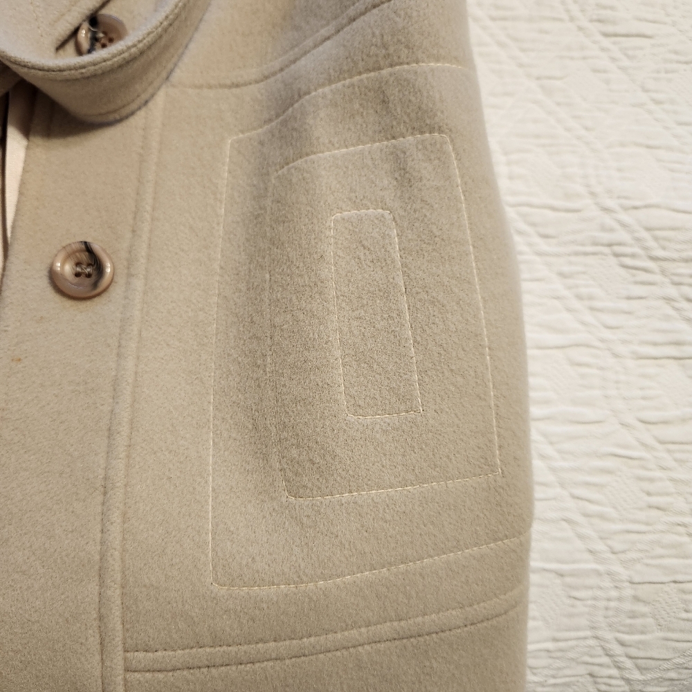 Vintage Sakowitz Cashmere Button Coat with Self Tie - Picture 11 of 14